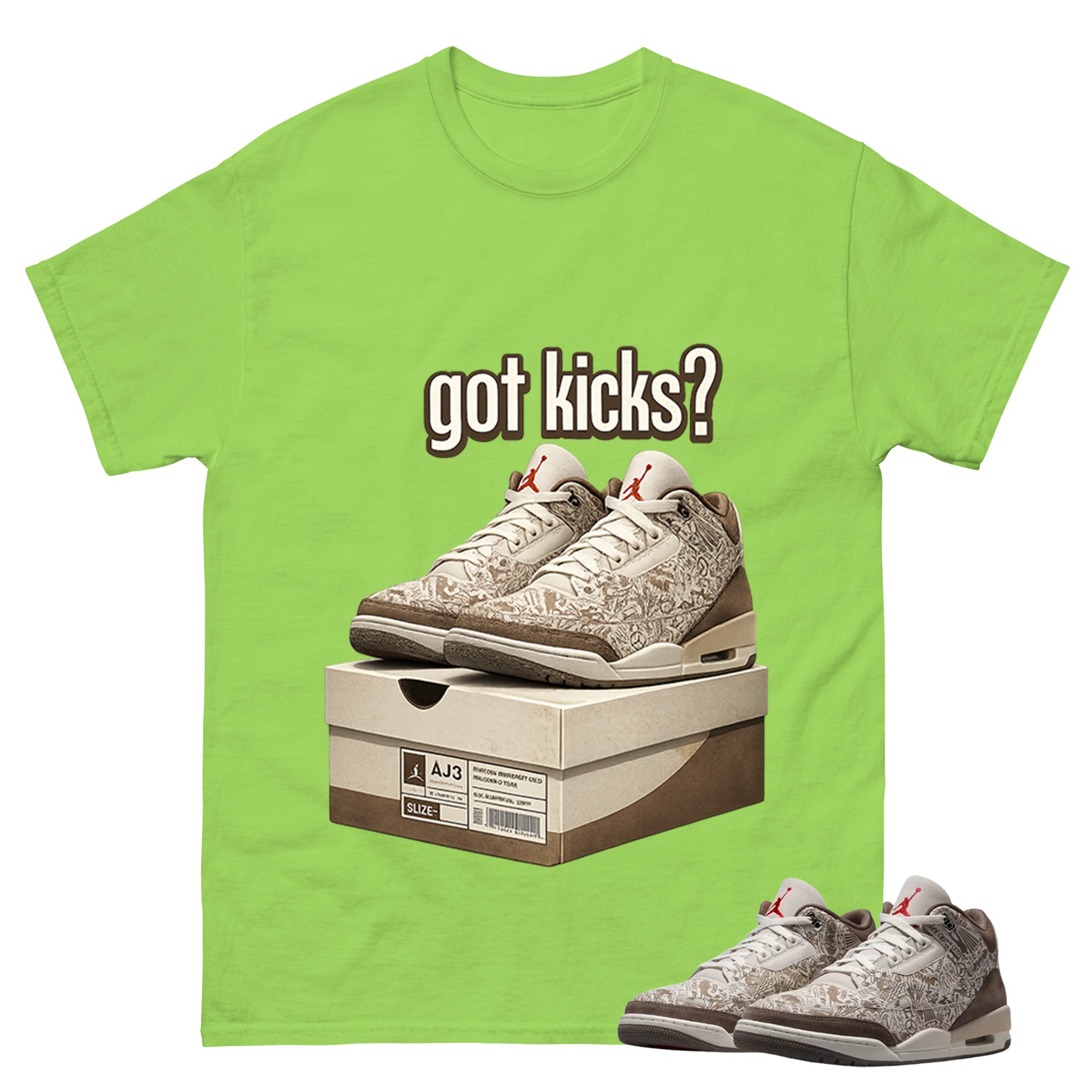 Got Kicks Shirt To Match Air Jordan 3 Retro Laser Palomino Unisex Cotton Graphic Tee