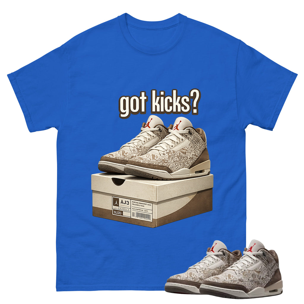 Got Kicks Shirt To Match Air Jordan 3 Retro Laser Palomino Unisex Cotton Graphic Tee