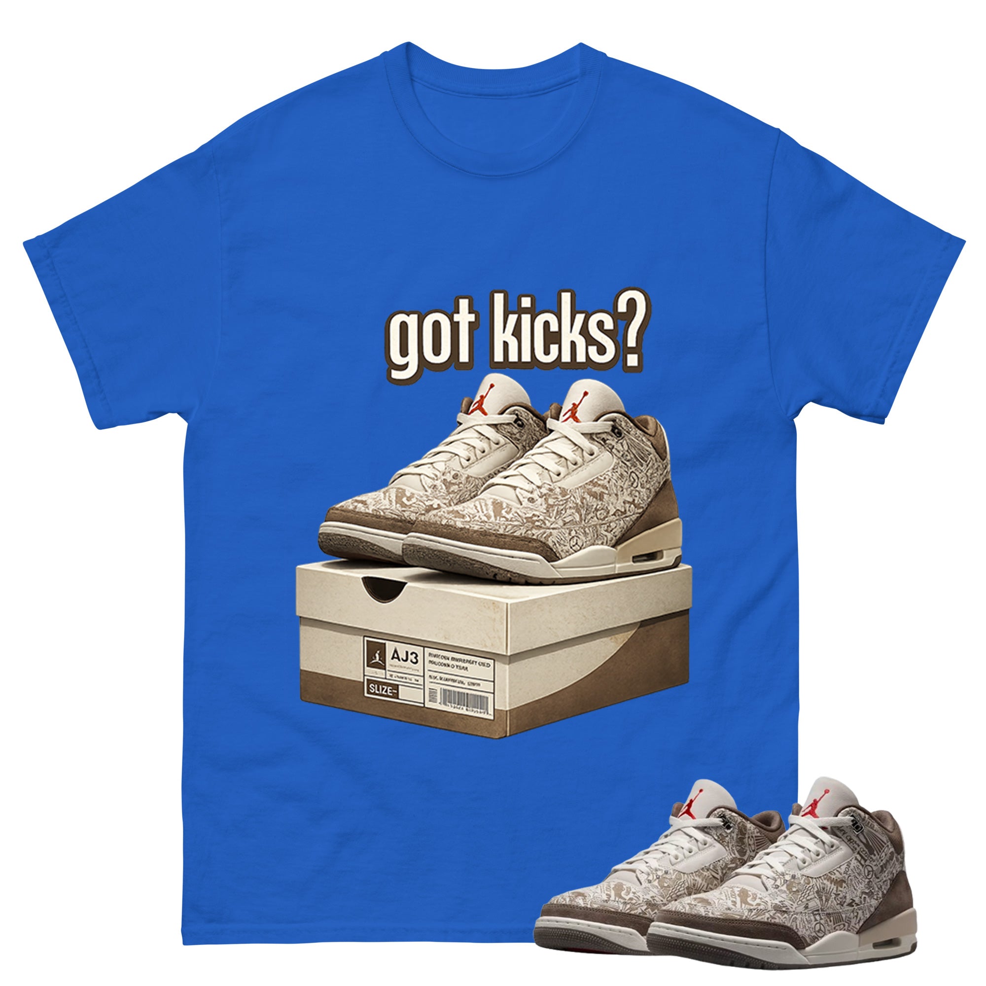 Got Kicks Shirt To Match Air Jordan 3 Retro Laser Palomino Unisex Cotton Graphic Tee