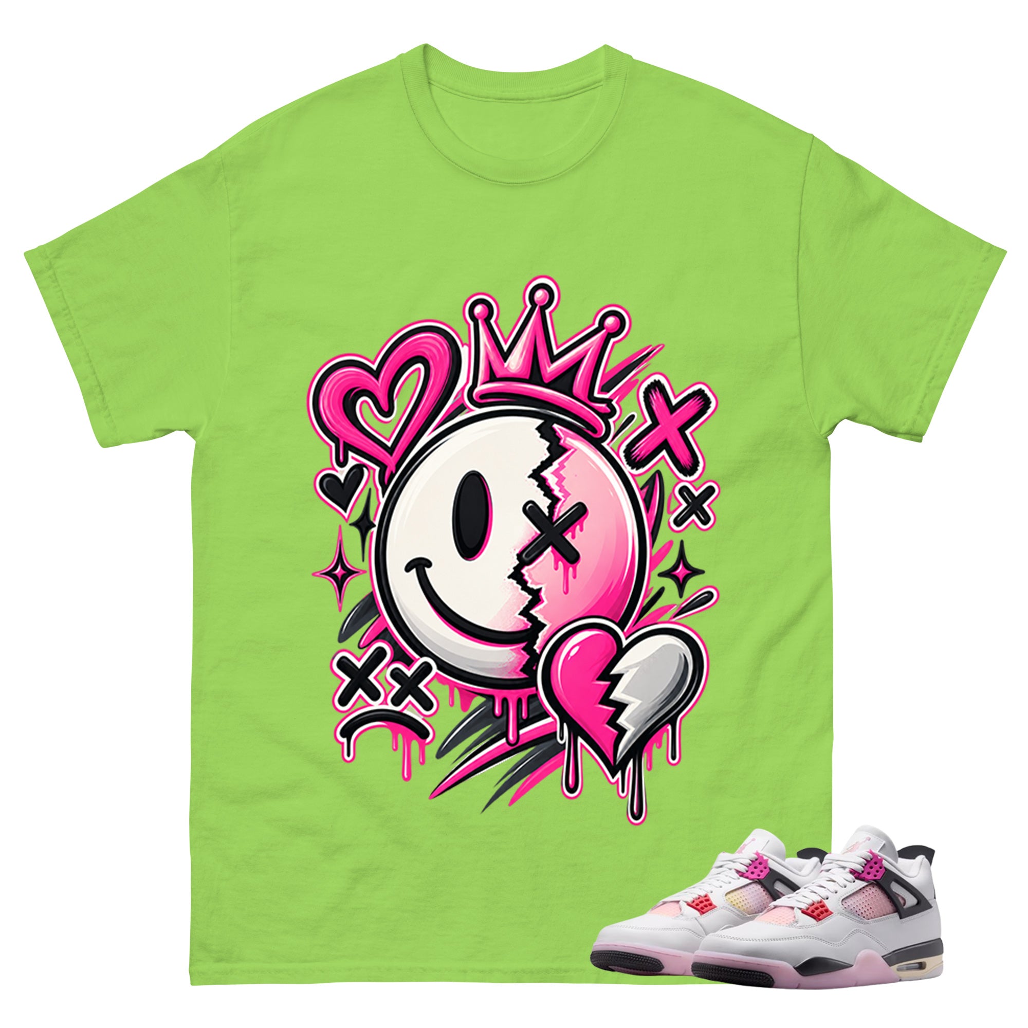 Heart Damage Shirt To Match Air Jordan 4 Comic Unisex Cotton Graphic Tee