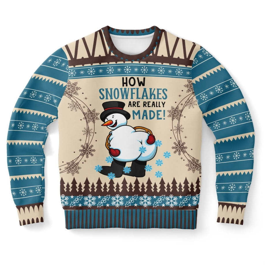 How Snowflakes Are Really Made Christmas Sweatshirt A Christmas Sweater Gifts For Men - Zillykick