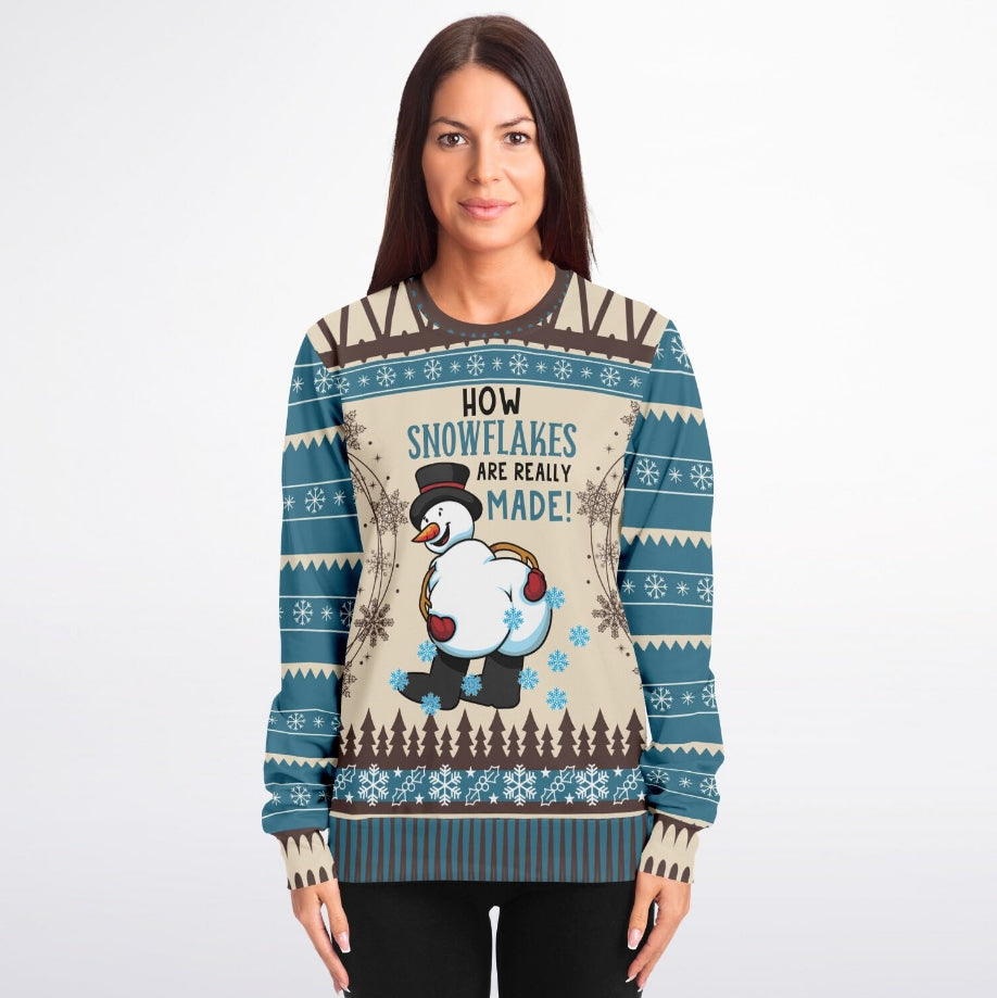 How Snowflakes Are Really Made Christmas Sweatshirt A Christmas Sweater Gifts For Men - Zillykick
