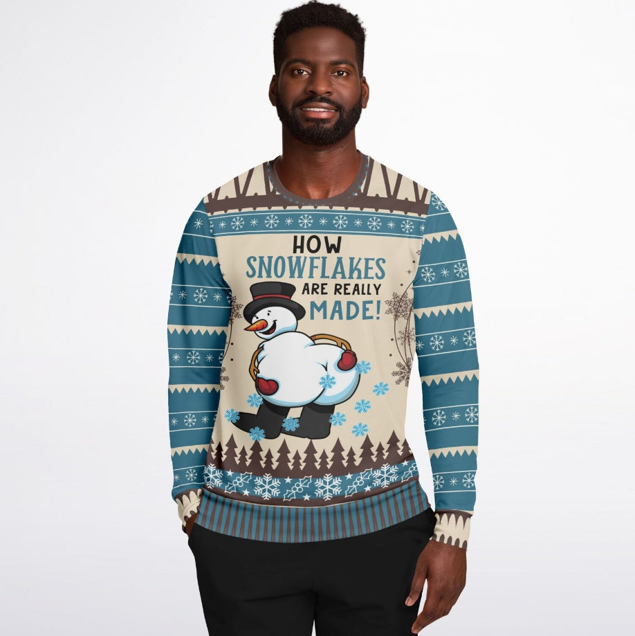 How Snowflakes Are Really Made Christmas Sweatshirt A Christmas Sweater Gifts For Men - Zillykick