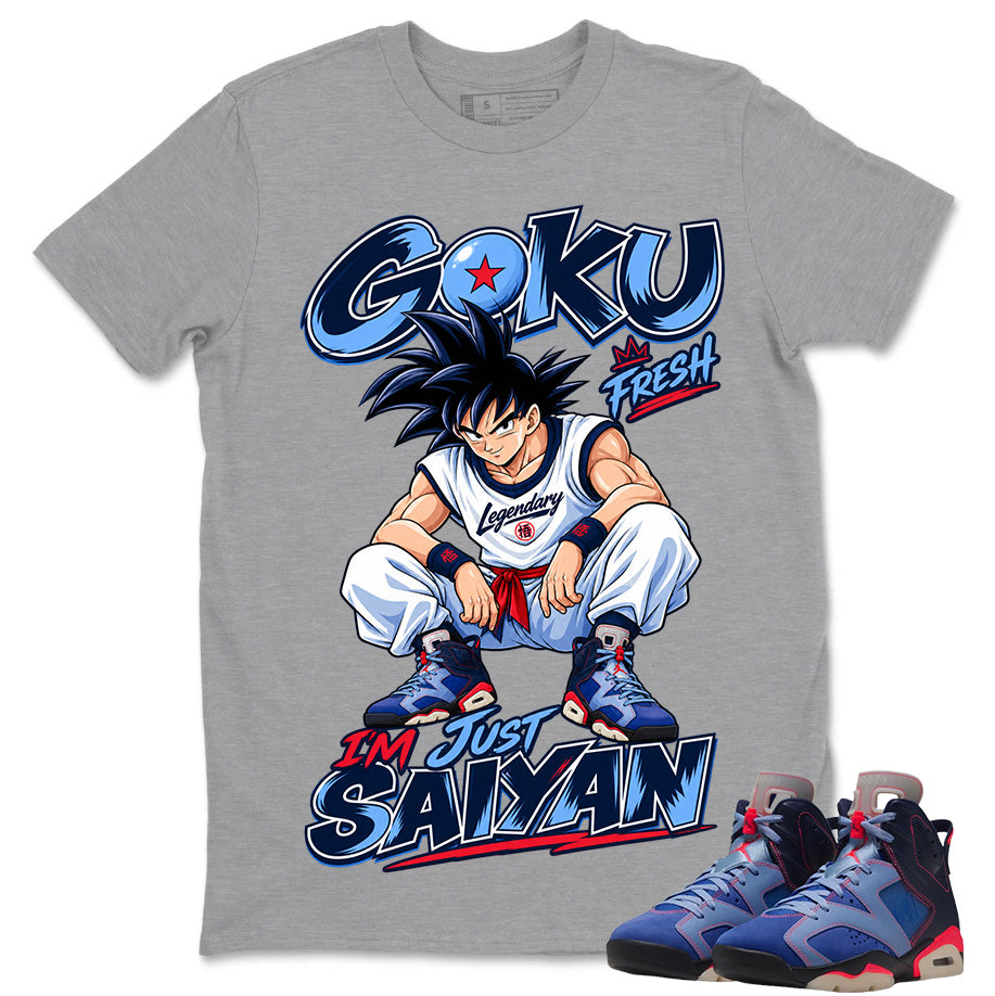 I'm Just Saiyan Shirt To Match Air Jordan 6 x Awake NY Midnight Navy Unisex Cotton Graphic Tee