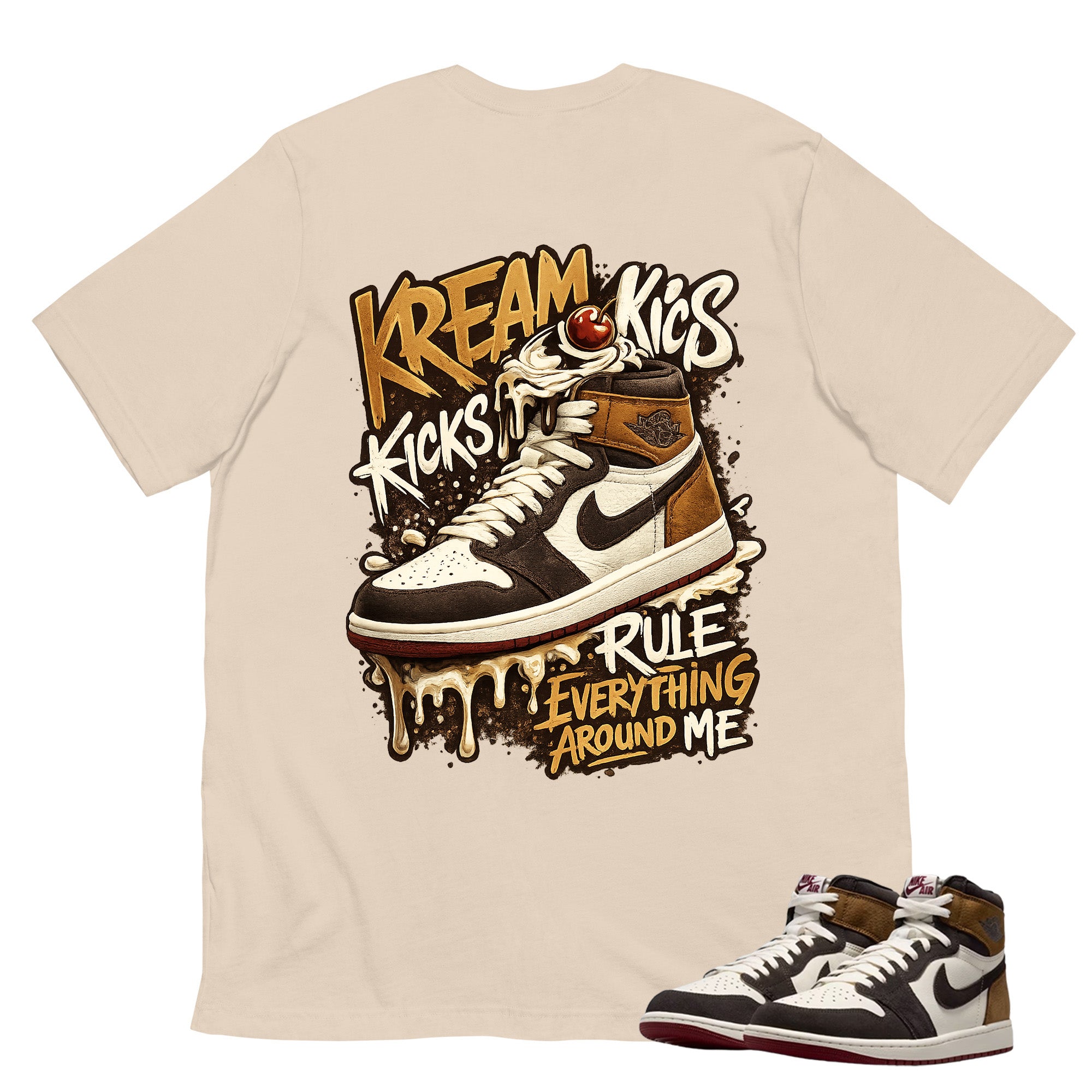 Kream Kicks Shirt To Match Air Jordan 1 Love Letter Unisex Cotton Graphic Tee