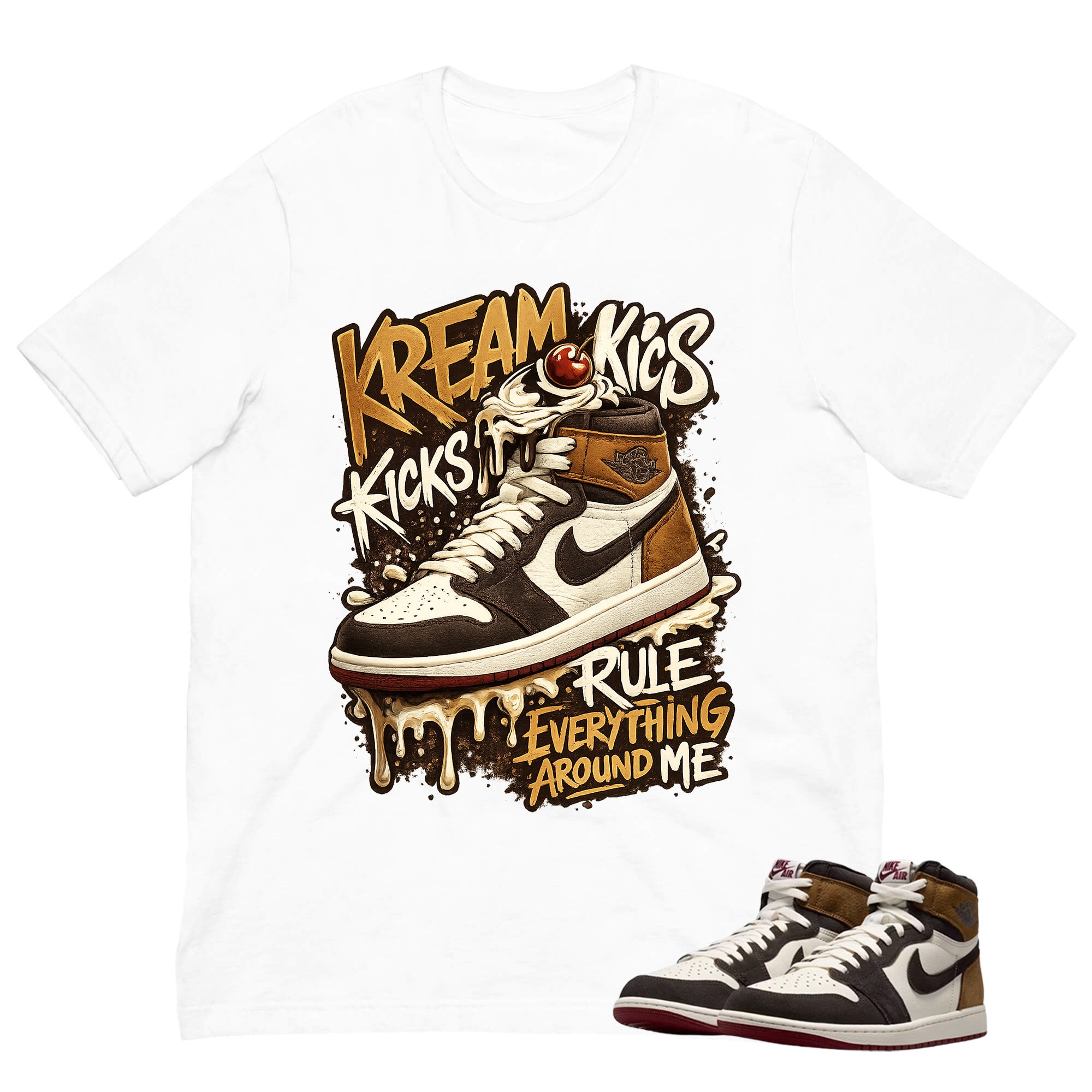 Kream Kicks Shirt To Match Air Jordan 1 Love Letter Unisex Cotton Graphic Tee
