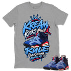 Kream Kicks Shirt To Match Air Jordan 6 x Awake NY Midnight Navy Unisex Cotton Graphic Tee