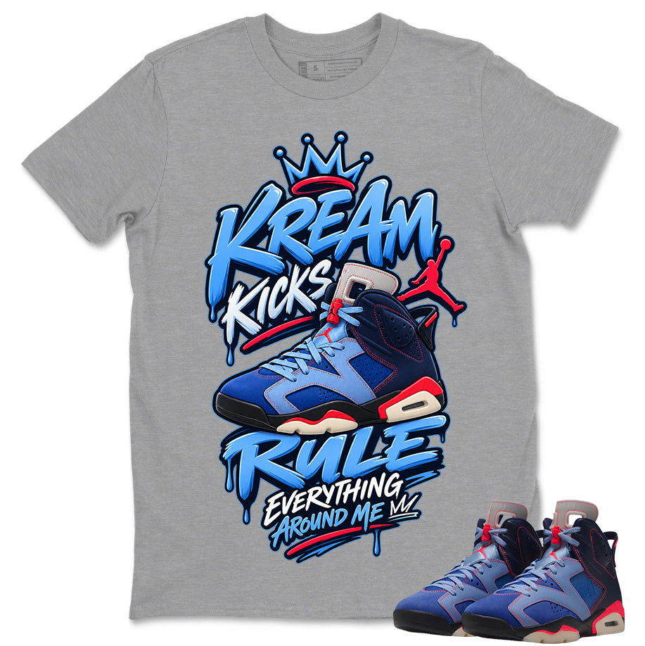 Kream Kicks Shirt To Match Air Jordan 6 x Awake NY Midnight Navy Unisex Cotton Graphic Tee