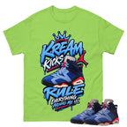 Kream Kicks Shirt To Match Air Jordan 6 x Awake NY Midnight Navy Unisex Cotton Graphic Tee