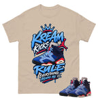 Kream Kicks Shirt To Match Air Jordan 6 x Awake NY Midnight Navy Unisex Cotton Graphic Tee
