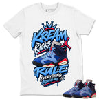 Kream Kicks Shirt To Match Air Jordan 6 x Awake NY Midnight Navy Unisex Cotton Graphic Tee