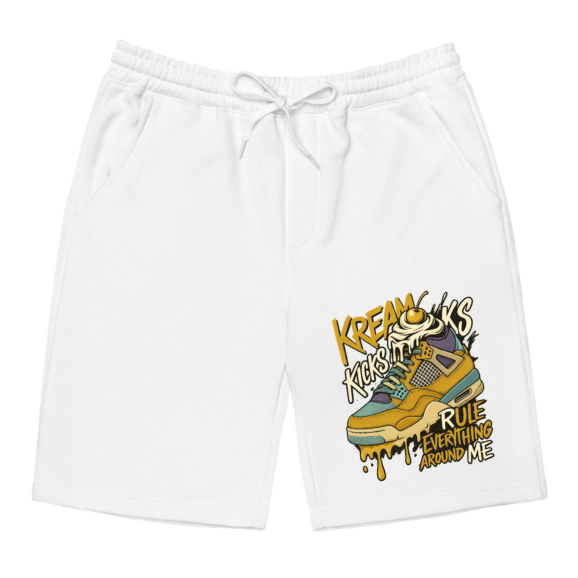 Kream Kicks Mens Fleece Shorts, Union LA x Air Jordan 4 Retro 'Desert Moss Men Shorts