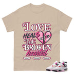 Love Heals Broken Heart Shirt To Match Air Jordan 4 Comic Unisex Cotton Graphic Tee