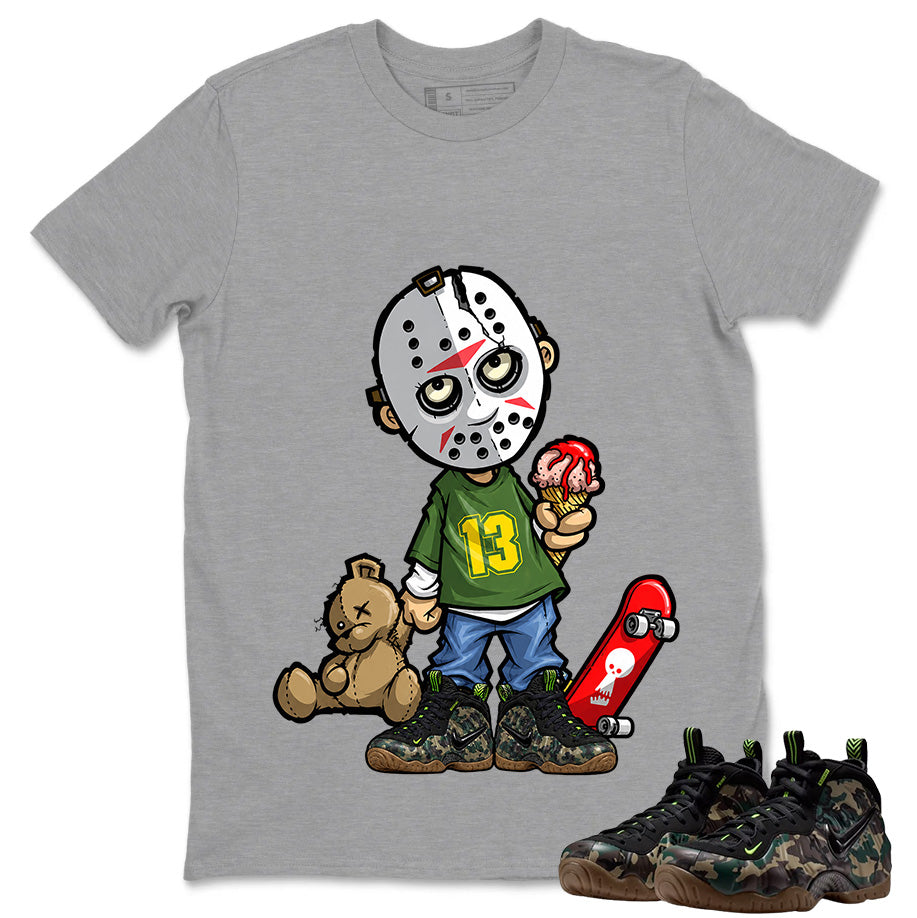 Lucky Friday 13 Shirt To Match Air Foamposite Pro Black Camo Unisex Cotton Graphic Tee