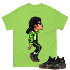 M.Jackson Tiptoe Shirt To Match Air Foamposite Pro Black Camo Unisex Cotton Graphic Tee