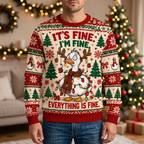 Male Christmas goose sweatshirt mockup