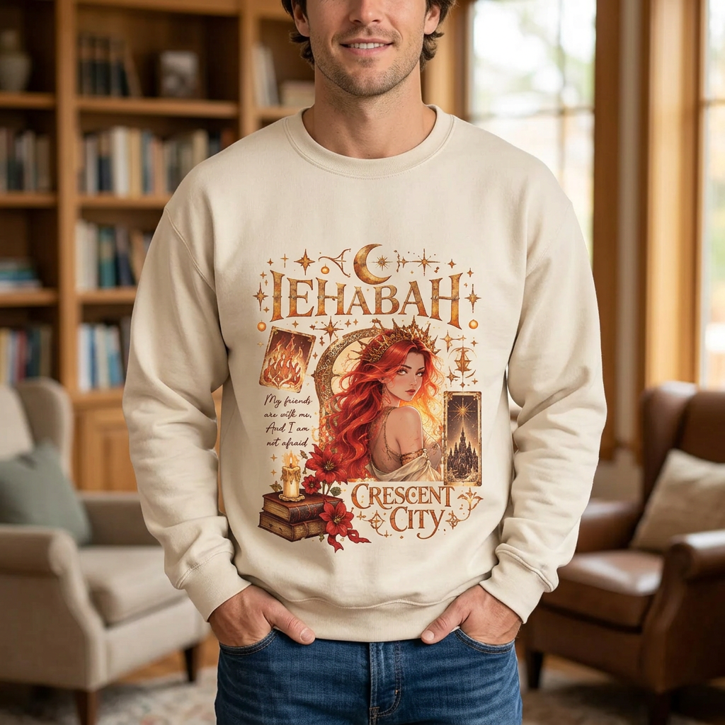 Male Lehabah Crescent City sweatshirt mockup