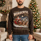 Male model Christmas sweatshirt mockup