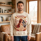 Male model wearing Nesta sweatshirt