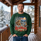 Male model wearing the Bear Ridge sweatshirt