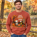 Male model wearing the Good Friends autumn shirt