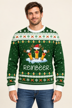 Male model wearing the Reinbeer sweater