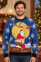 Male model wearing the sweater