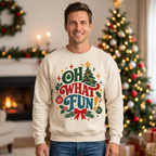 Male Oh What Fun Christmas sweatshirt mockup