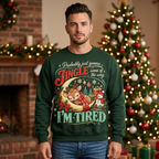 Male sleepy reindeer Christmas sweatshirt mockup