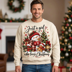 Male US-market Christmas sweatshirt mockup