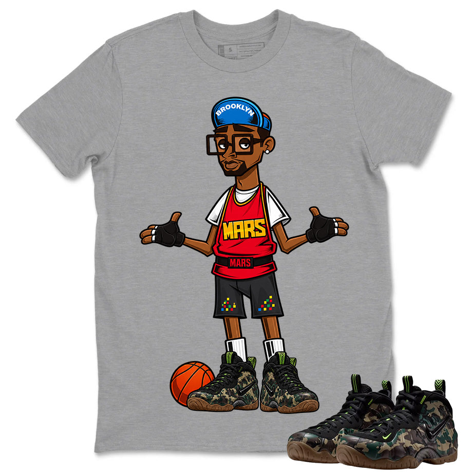 Mars Blackmon Shirt To Match Air Foamposite Pro Black Camo Unisex Cotton Graphic Tee