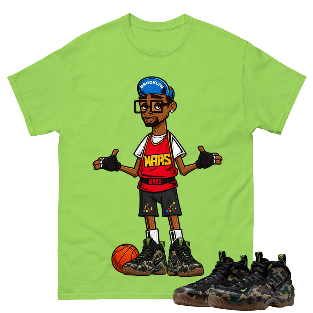 Mars Blackmon Shirt To Match Air Foamposite Pro Black Camo Unisex Cotton Graphic Tee