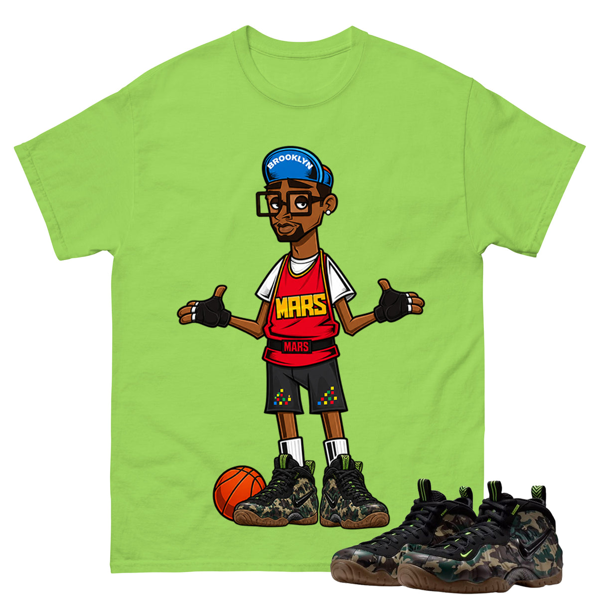 Mars Blackmon Shirt To Match Air Foamposite Pro Black Camo Unisex Cotton Graphic Tee