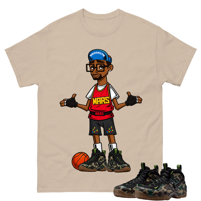 Mars Blackmon Shirt To Match Air Foamposite Pro Black Camo Unisex Cotton Graphic Tee Main Image