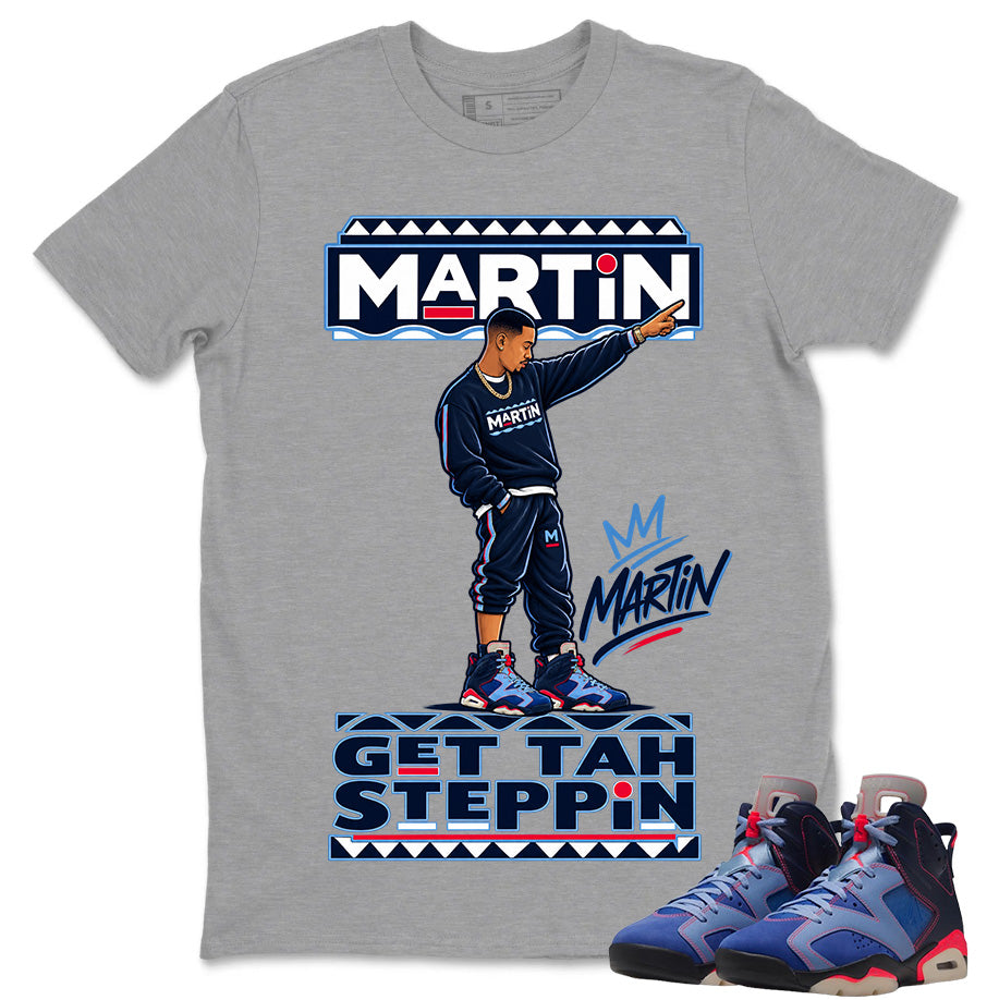 Martin Get Tah Steppin Shirt To Match Air Jordan 6 x Awake NY Midnight Navy Unisex Cotton Graphic Tee