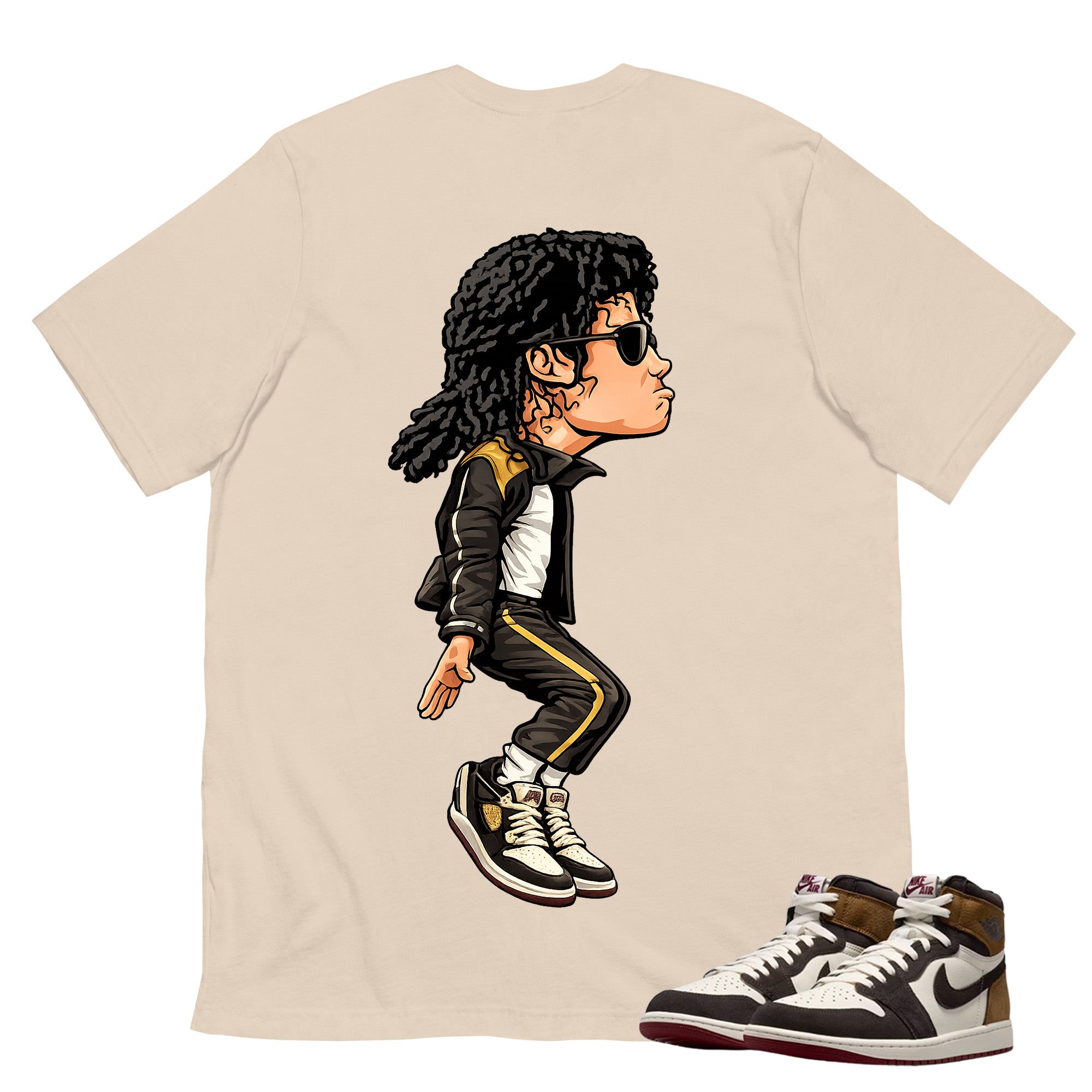 MJ Jackson Tiptoe Shirt To Match Air Jordan 1 Love Letter Unisex Cotton Graphic Tee