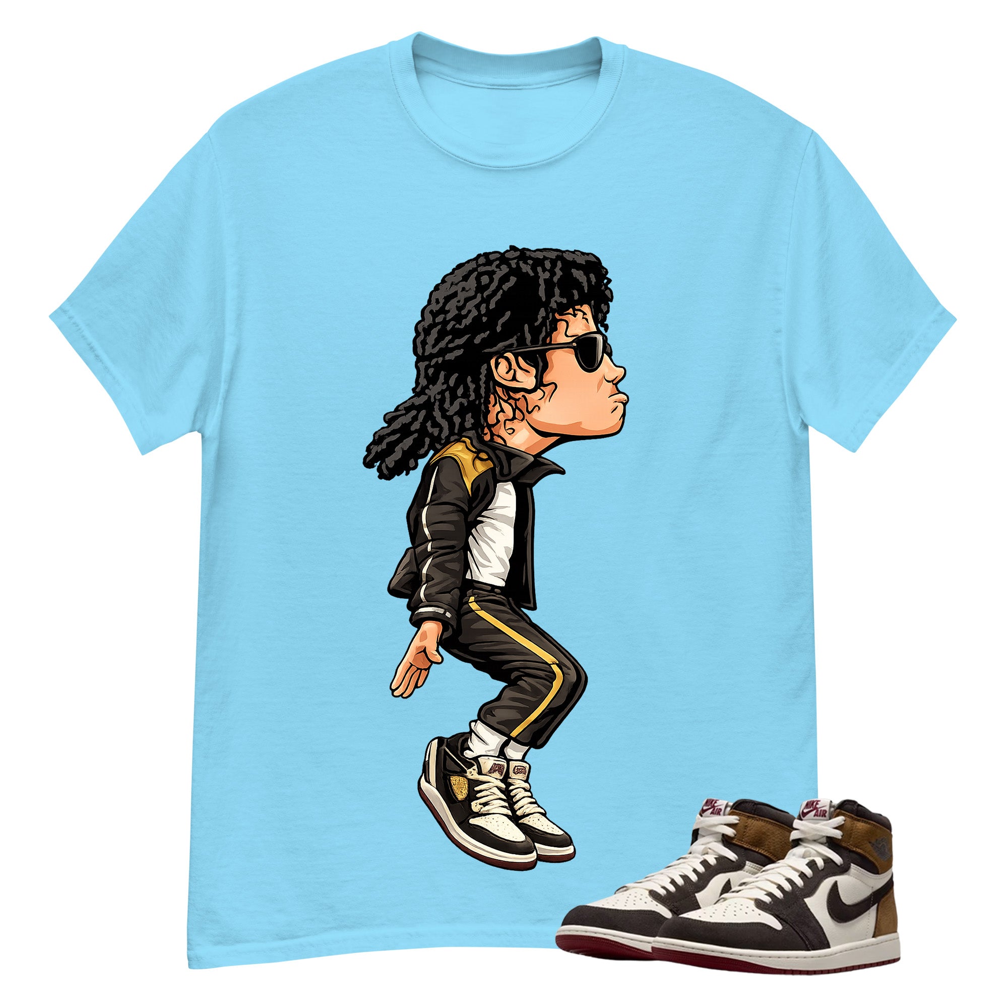 MJ Jackson Tiptoe Shirt To Match Air Jordan 1 Love Letter Unisex Cotton Graphic Tee