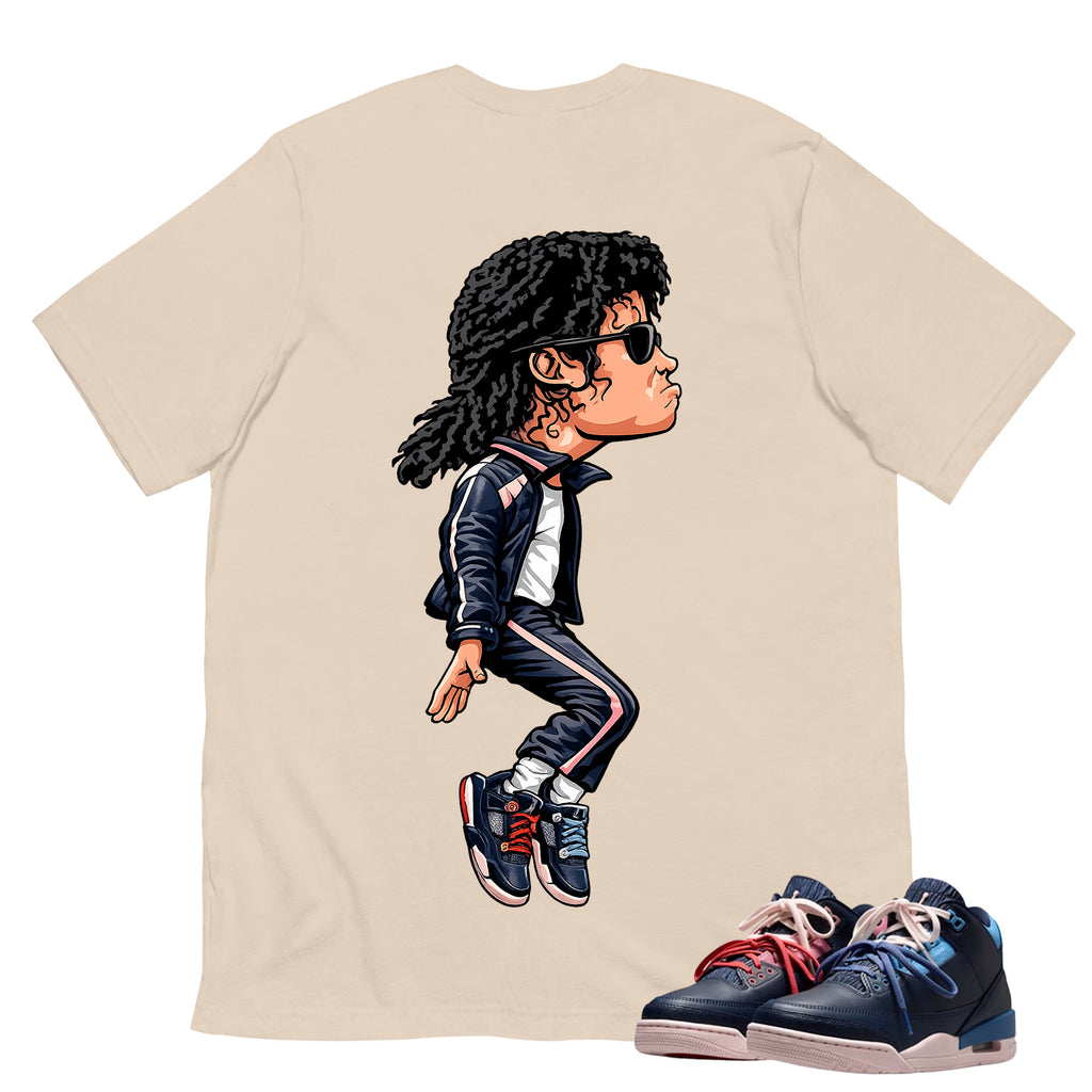 MJ Jackson Tiptoe Shirt To Match Air Jordan 3 Sports Renaissance Unisex Cotton Graphic Tee