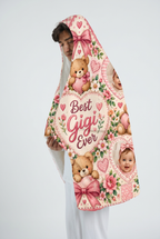 Mockup chăn Best Gigi Ever theo mẫu đã tải lên
