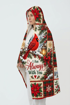 Mockup chăn có mũ cardinal I Am Always With You
