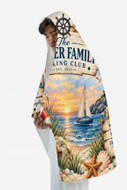Mockup chăn có mũ Carter Family Sailing Club