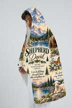 Mockup chăn có mũ Christian Shepherd David