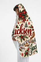 Mockup chăn có mũ Giáng sinh Jackson