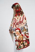 Mockup chăn có mũ Giáng sinh Rachel