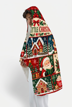 Mockup chăn có mũ Merry Little Christmas