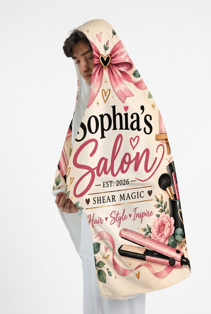 Mockup chăn có mũ Sophia’s Salon
