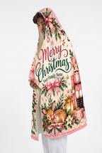 Mockup chăn Giáng sinh hồng Nutcracker