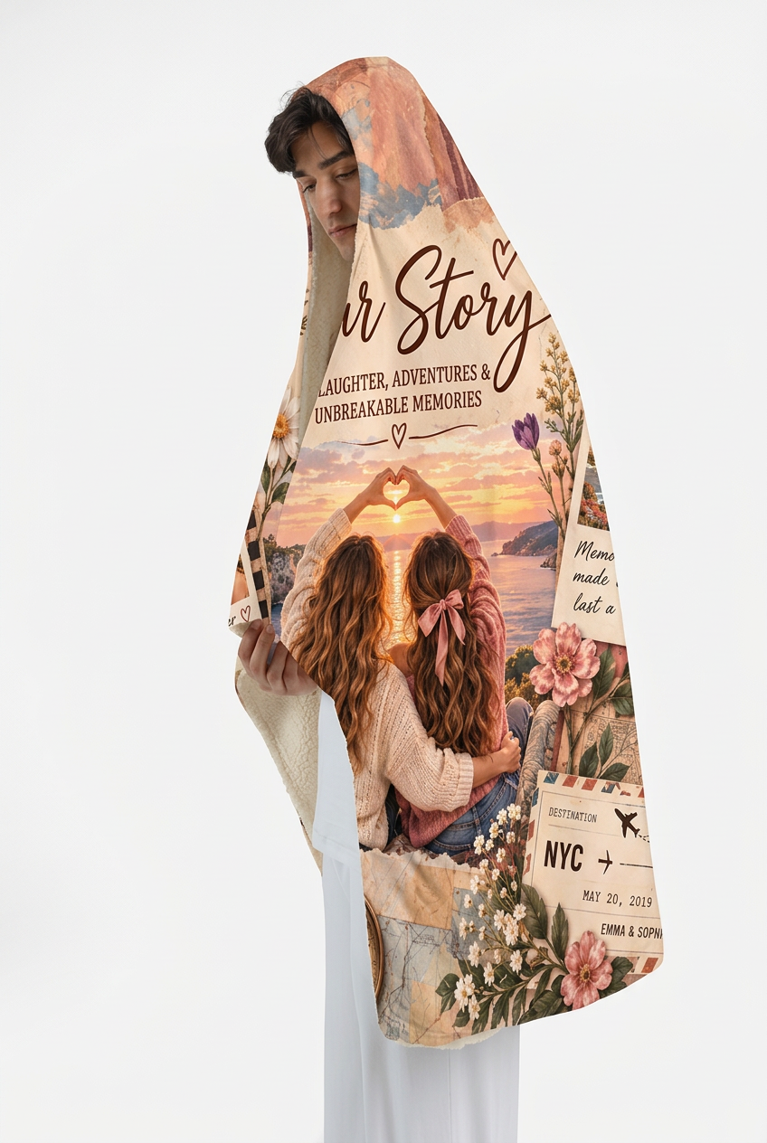 Mockup chăn Our Story