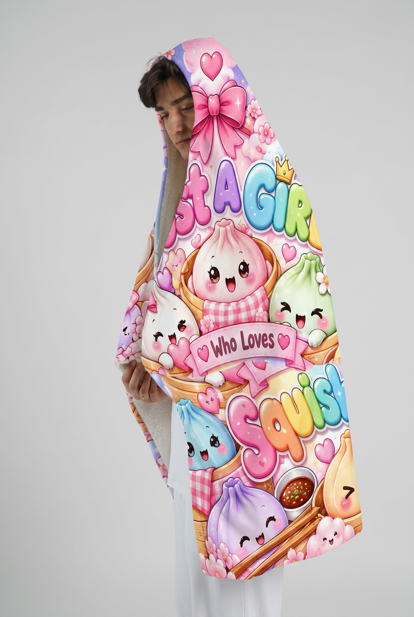 Mockup chăn Squishies Cherry Blossom