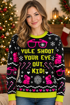Mockup mẫu nữ mặc áo sweatshirt Giáng sinh